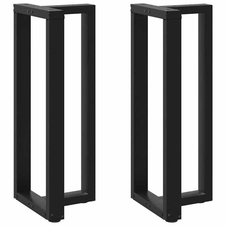 Berkfield T-Shaped Home Bar Table Legs, 2 Piece Set, Black Steel, W: 40 cm, D: 35 cm, H: 100-101 cm