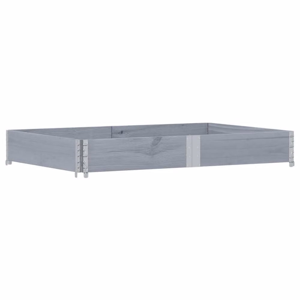 Berkfield Home Grey Wooden Raised Bed Planter with Galvanised Steel Liner – 2