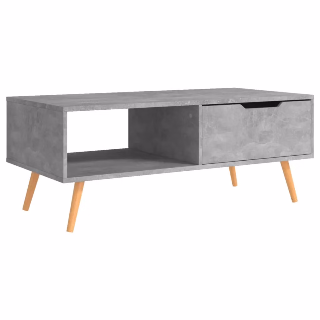 Berkfield Home Concrete Grey Coffee Table in Engineered Wood, W: 100 cm, D: 49.5 cm, H: 43 cm – 2