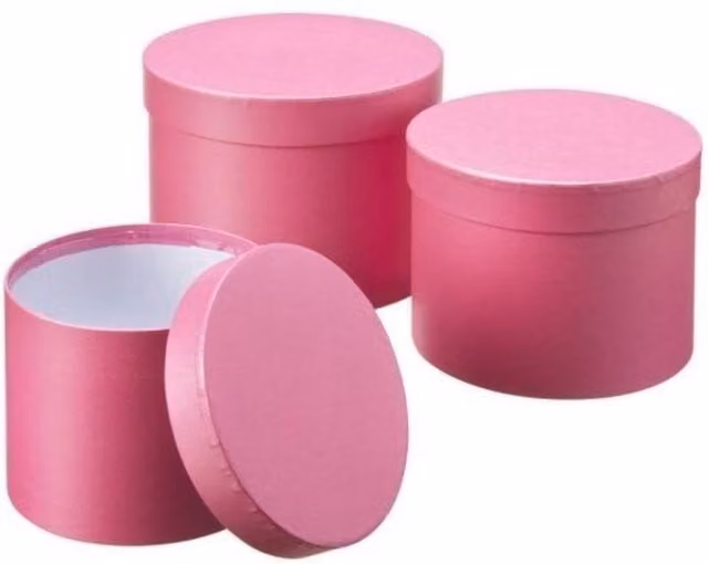 KDMD Bright Pink Symphony Hat Box Set of 3 – 1
