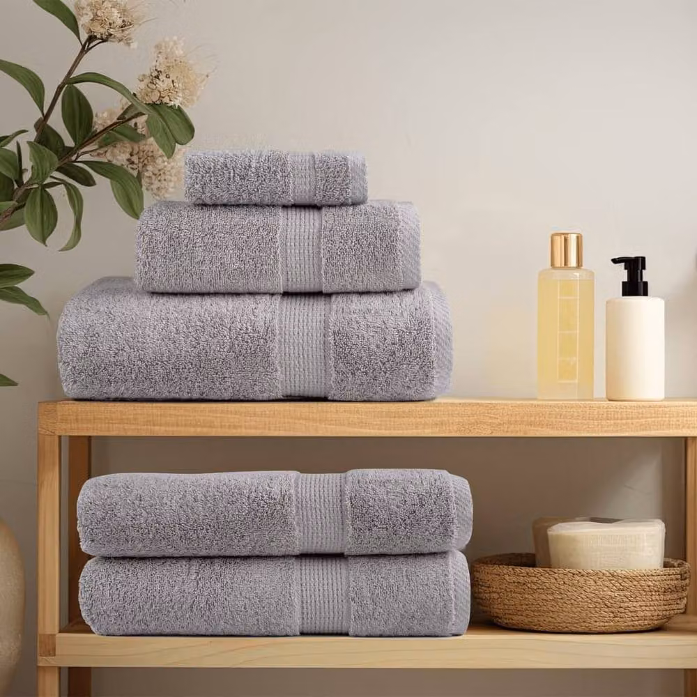 Berkfield Home SOLUND Premium Cotton Soap Towels, Grey, 10pcs, W/D/H: 30 x 30 cm, 600gsm – 3