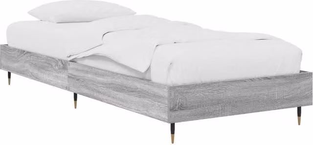 Berkfield Home Grey Sonoma Bed Frame in Engineered Wood W/D/H: 80 x 200 cm – 1
