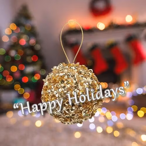 VFM e-Store Gold Christmas Hanging Bauble Decoration – 3