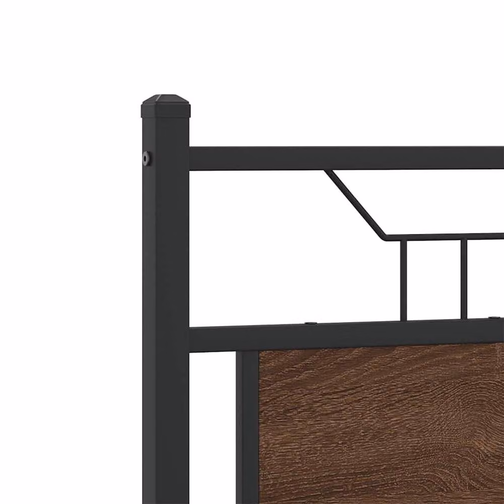 Berkfield Home Small Double Bed Frame in Brown Oak, W/D/H: 120 x 200 cm – 4
