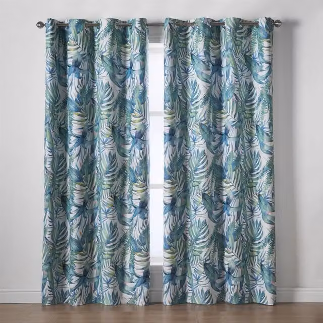 Mala Green Blackout Thermal Insulating Eyelet Curtains, Height: 229 cm