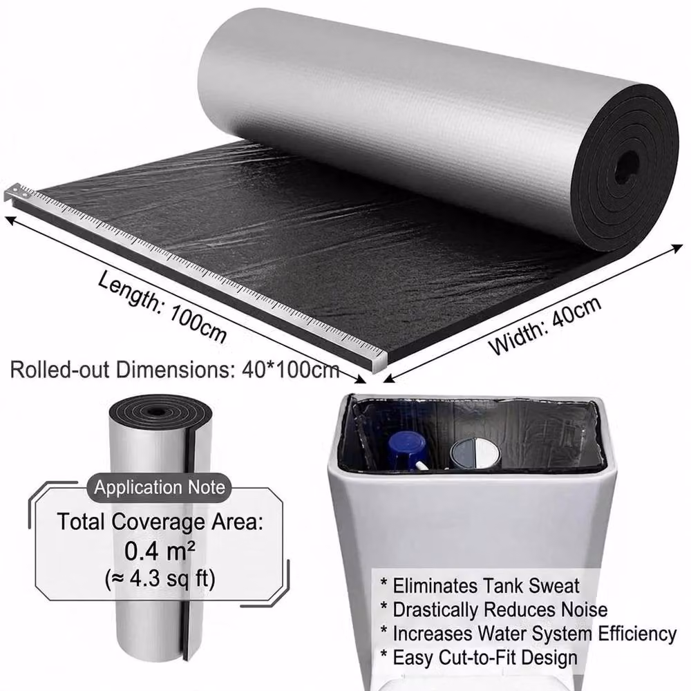 NESTLUNE Toilet Cistern Anti Condensation Insulation Pad in Grey – 2