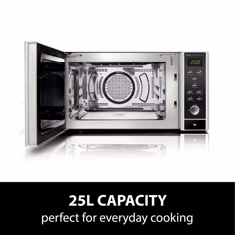 Caso Design 25L Ceramic Chef Combination Microwave, Oven and Grill, 900 Watt, Black – 8