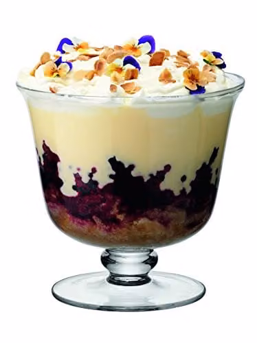 LSA International Serve Tall Comport Transparent Glass Serving Bowl Diameter: 22 cm