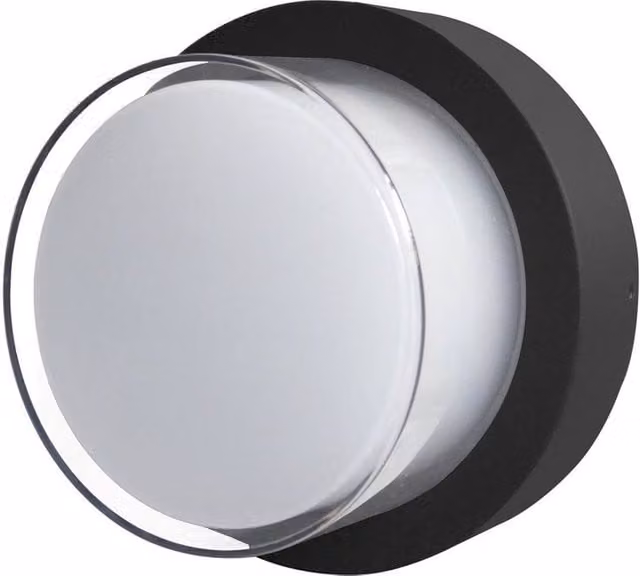 Netlighting Rosta 16cm Outdoor Flush Wall Lamp in Black with 12W LED and 4000k Neutral White IP54 Rating