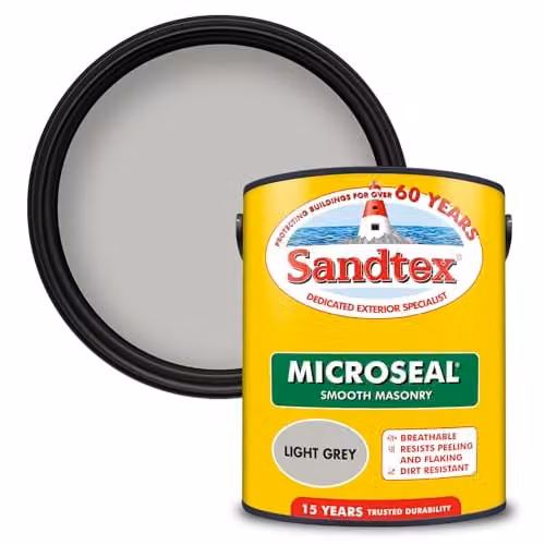 Sandtex Ultra Smooth Mould Resistant Masonry Paint, Grey, 5 l