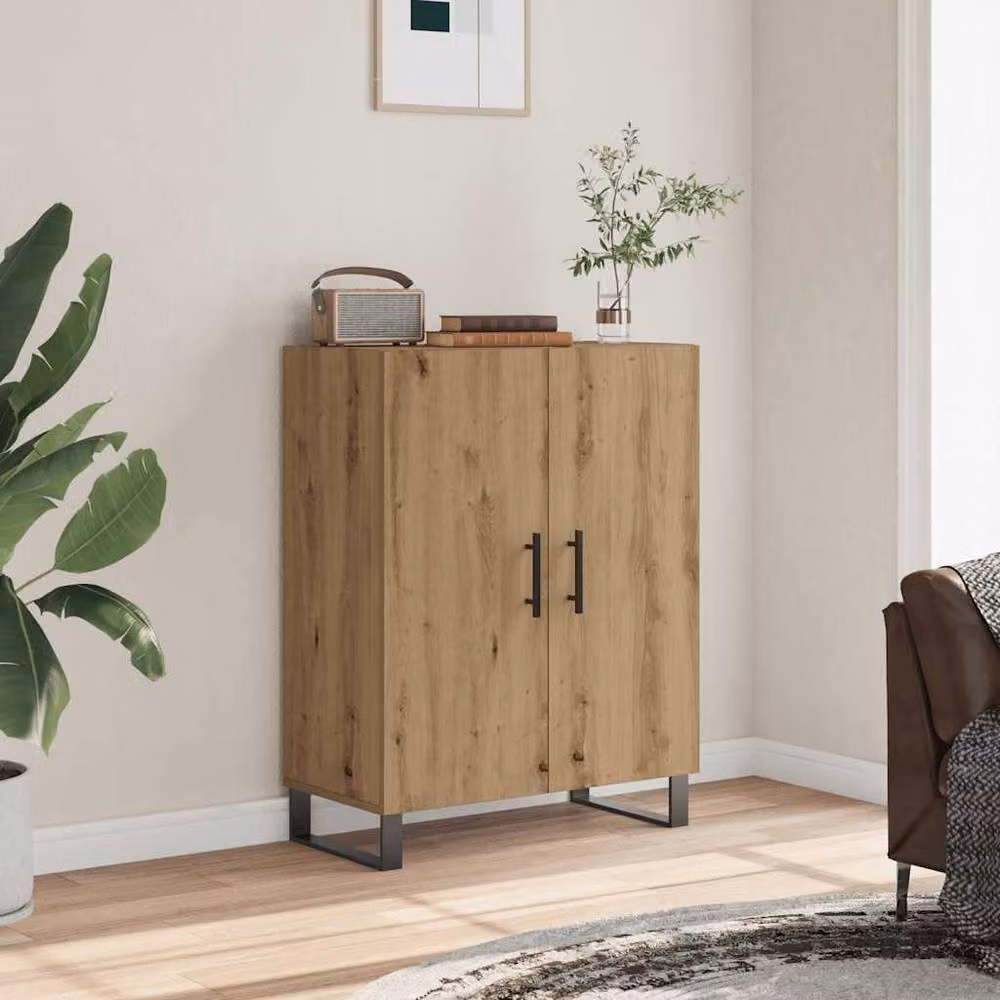 Berkfield Home Artisan Oak Sideboard in Brown, W/D/H: 69.5 x 34 x 90 cm – 3