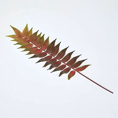 Homescapes Green Artificial Fern Leaf Single Stem Faux Foliage 72 cm