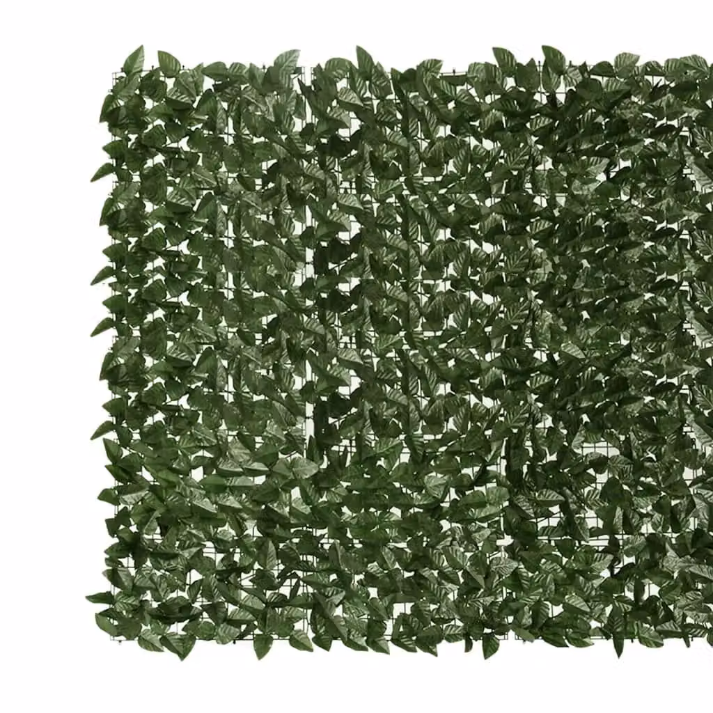 Berkfield Home Semi-Transparent Artificial Hedge Balcony Screen with Dark Green Leaves, W: 600 cm, H: 150 cm – 3