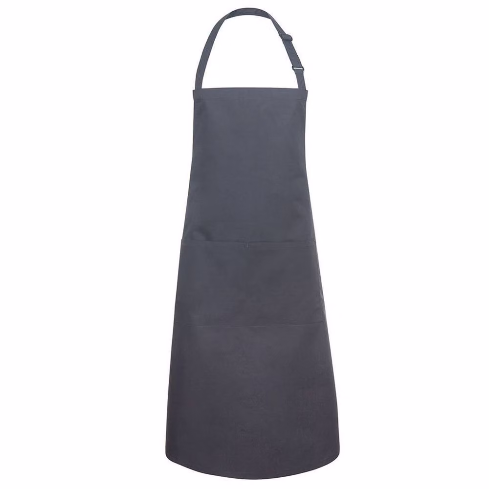 Karlowsky Basic Pocket Bib Apron in Grey Cotton for Adults – 2