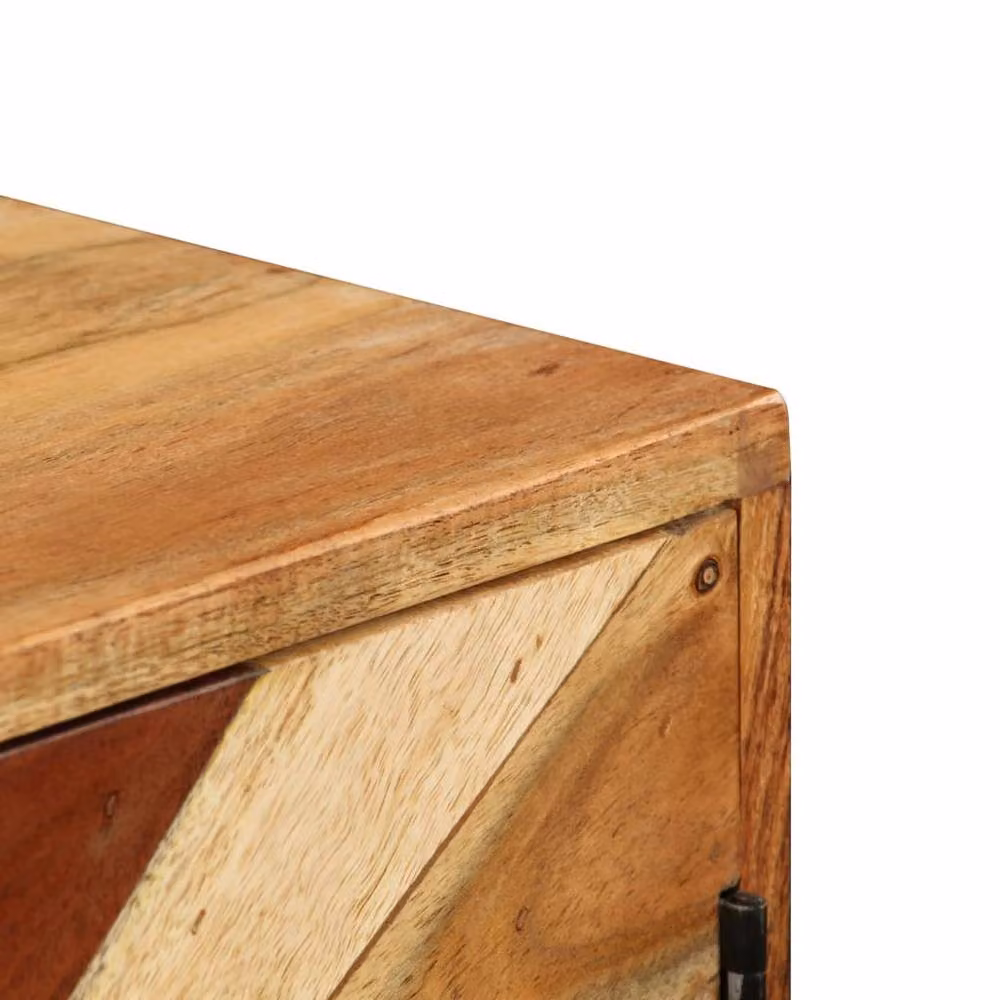 Berkfield Home Rustic Solid Mango Wood Sideboard in Brown, W/D/H: 85 x 30 x 75 cm – 3