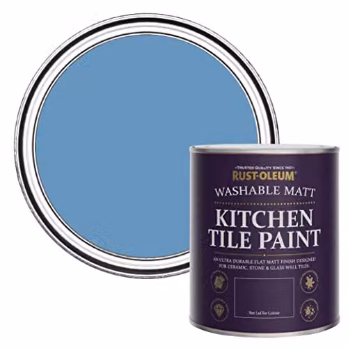 Rust-Oleum Kitchen Tile Paint in Matt Finish, Blue, 0.75 l