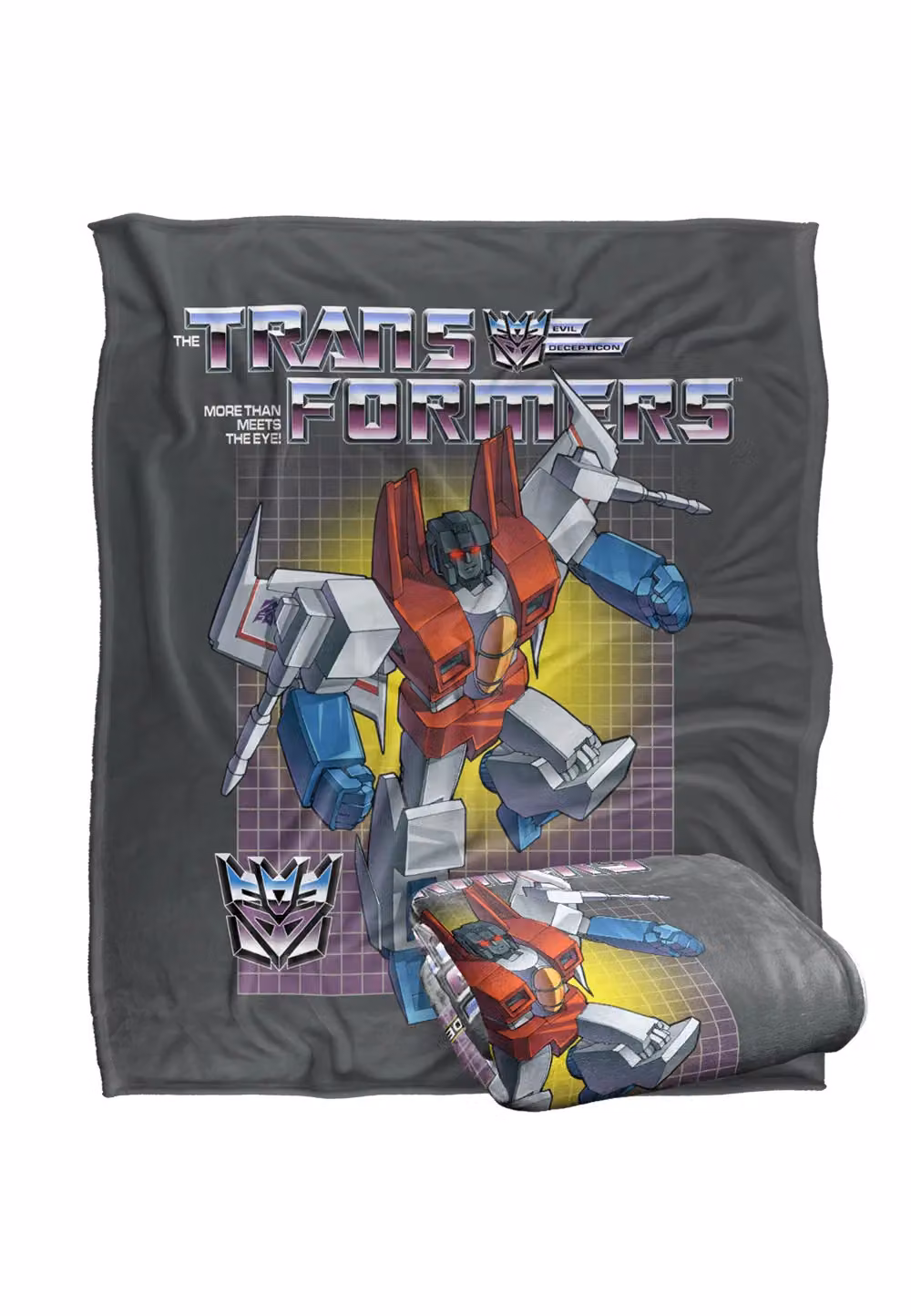 Hasbro Transformers Starscream Silky Touch Super Soft Fluffy Throw Blanket in White, W/D: 152 x 127 cm – 2