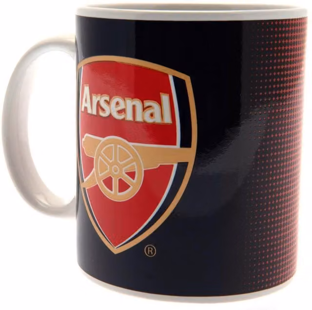 Arsenal FC Fade Design Ceramic Mug in Navy, Red and White