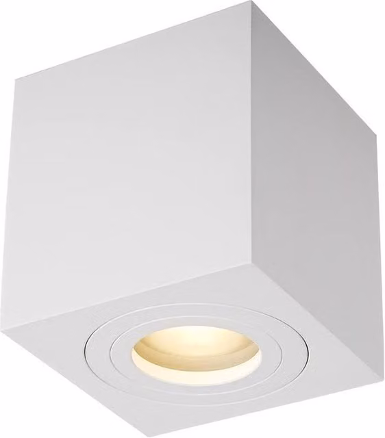 Netlighting Quardip Square Surface Mounted Downlight in White, 1x GU10, Adjustable