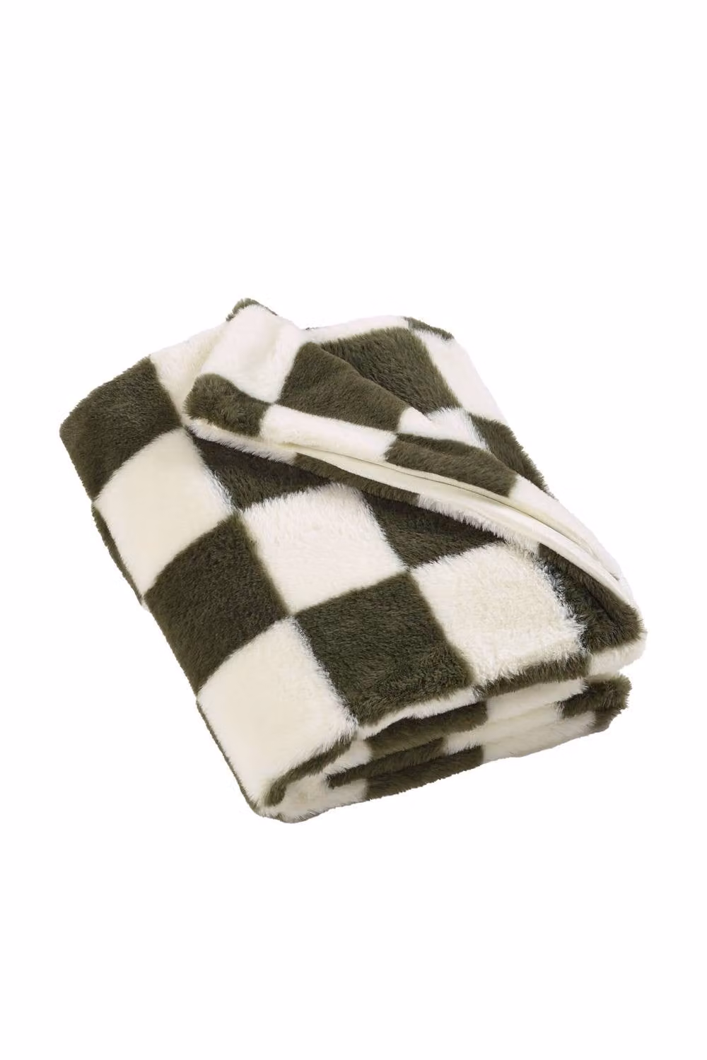 Catherine Lansfield Cosy Soft Checkerboard Fleece Throw in Green, W/D/H: 130 x 170 cm – 4
