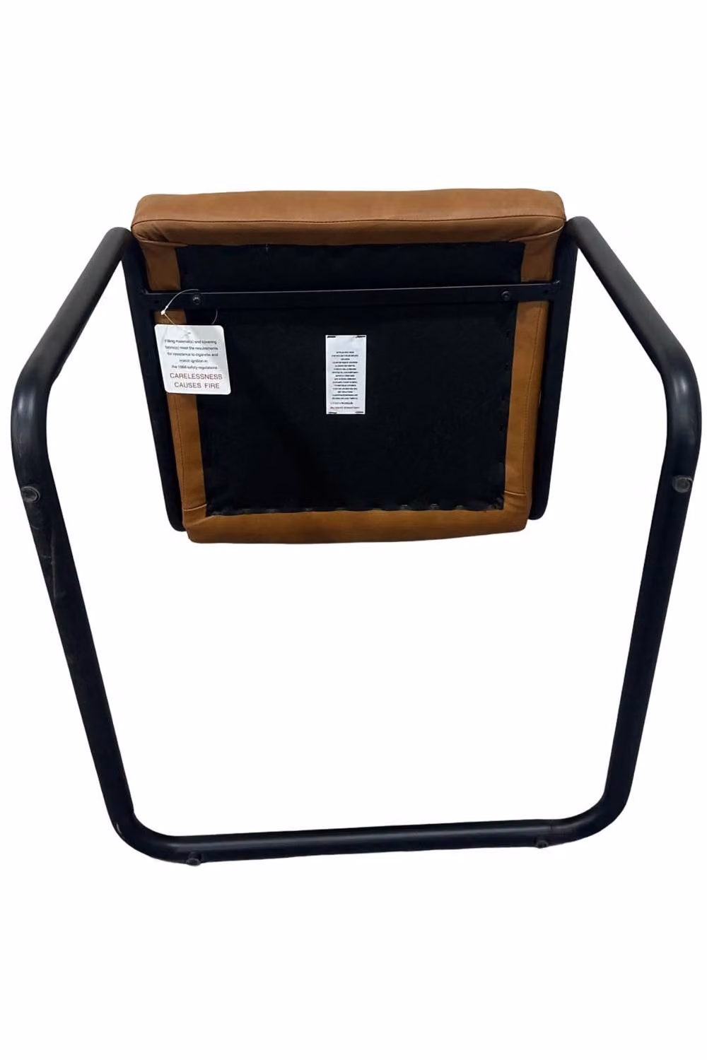 IH Design Flookburgh Modern Dining Chairs Set of 2 in Brown Synthetic Leather with Metal Cantilever Base – 3