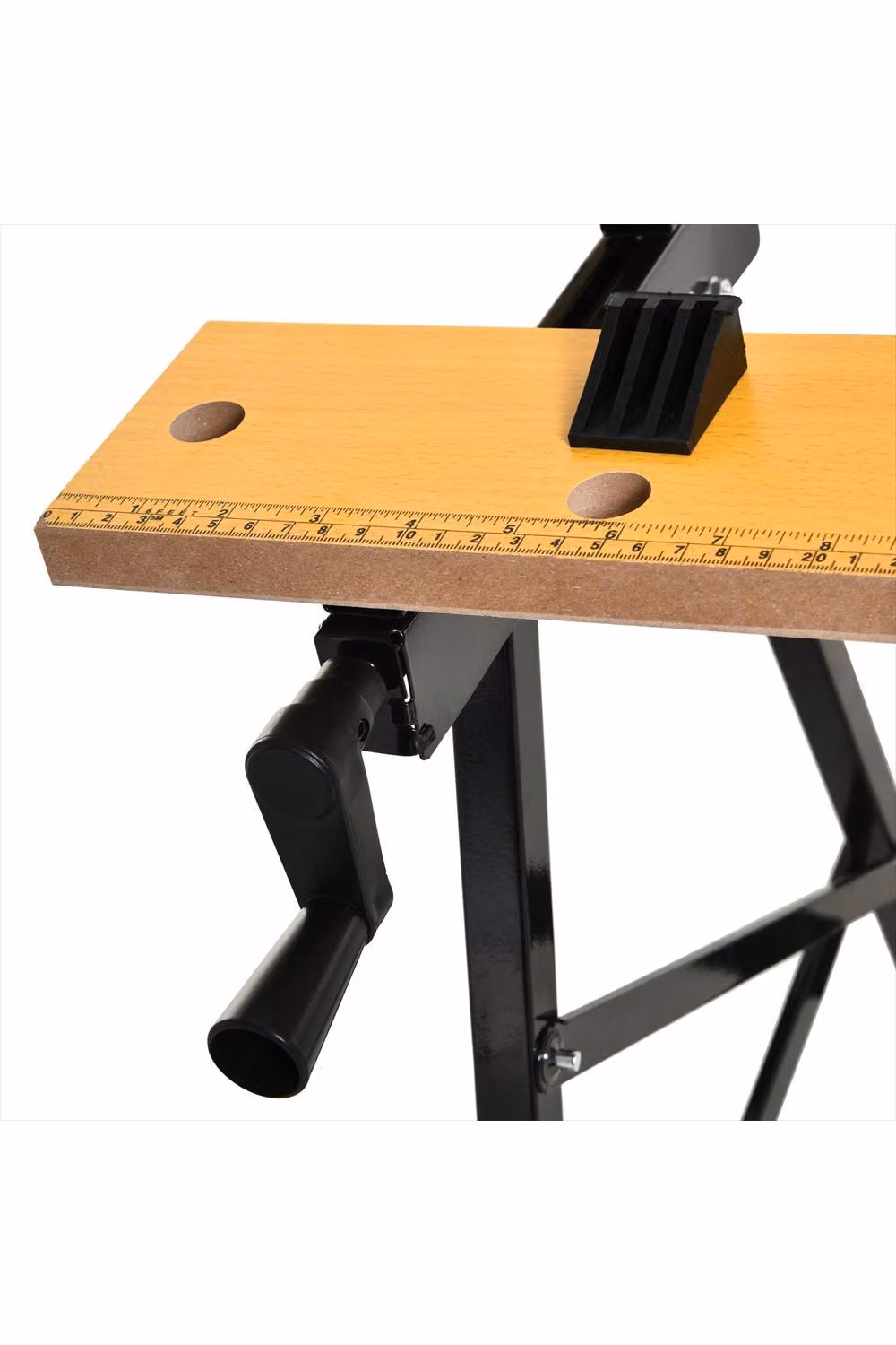 ERGOVEXA 4-in-1 Folding Clamp Work Bench in Natural and Black with Steel and Wood Construction, W/D/H: 100.0 x 78.5 x 62.5 cm – 2