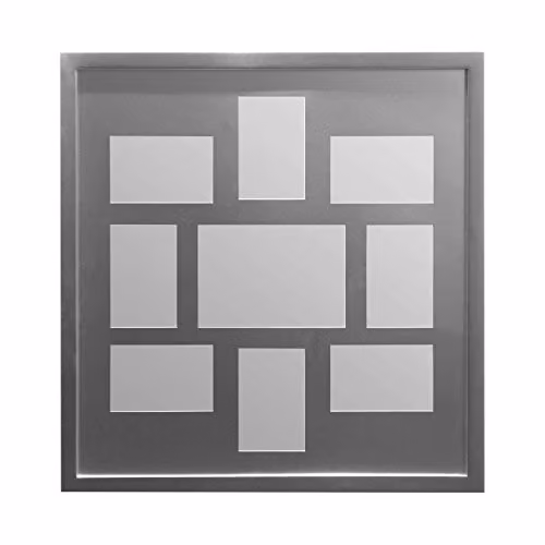 Premier Housewares Multi-Photo Rectangular Wall Frame, Silver