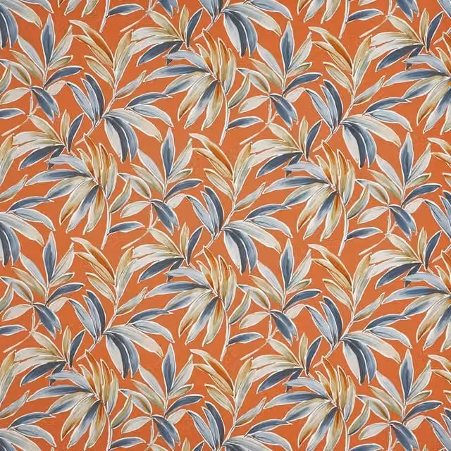 Prestigious Textiles Ventura Fabric Tango Multicolour Orange Floral Cotton