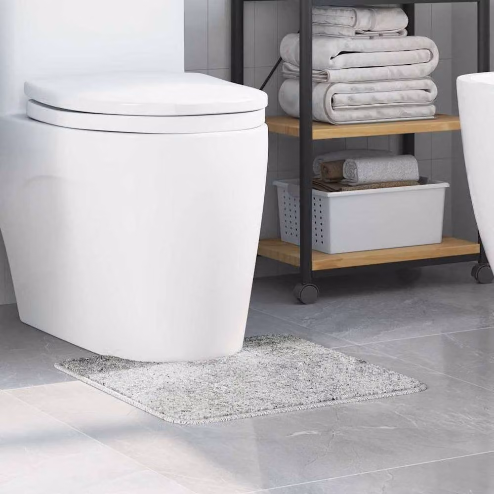 Berkfield Home Modern Non-Slip Rectangular Bath Mat, Grey, W/D: 50 x 50 cm – 1