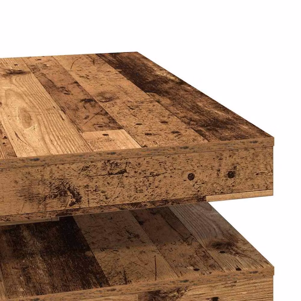 Berkfield Home Modern Rotating Coffee Table in Brown, W/D/H: 90 x 90 x 34.5 cm – 3