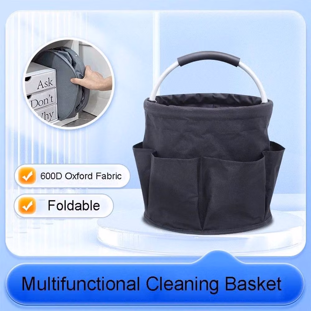 Kelvenix 17L Multifunctional Black Fabric Garden Tool Cleaning Caddy with Handles – 4