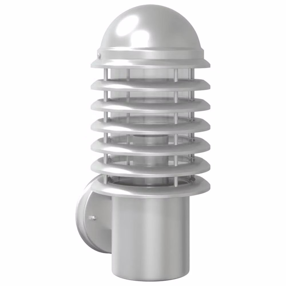 Berkfield Home Silver Stainless Steel Outdoor Wall Light – 2