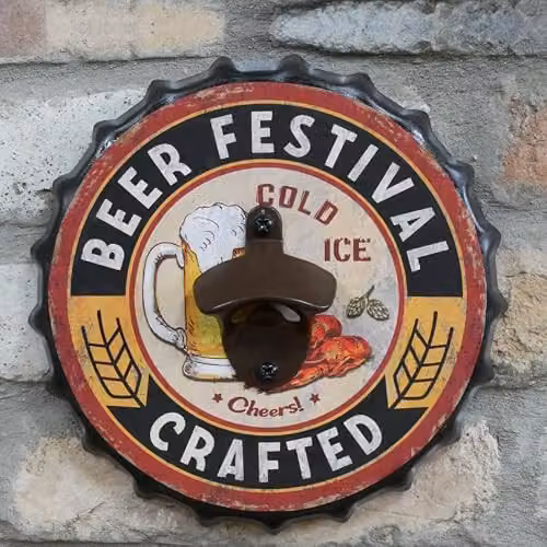 Gifts Direct 2 U Wall Mounted Metal Beer Bottle Opener in Red and Multicolour – 2
