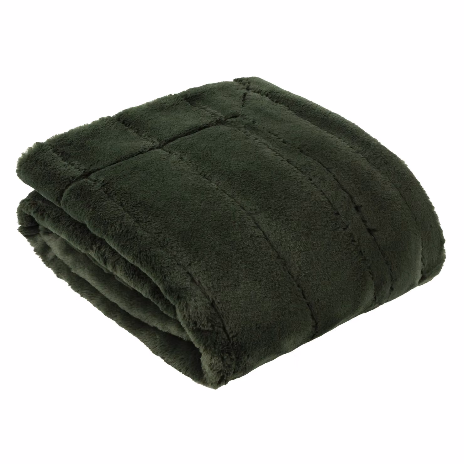 Paoletti Empress Green Faux Fur Throw, W: 140 cm, L: 200 cm – 2