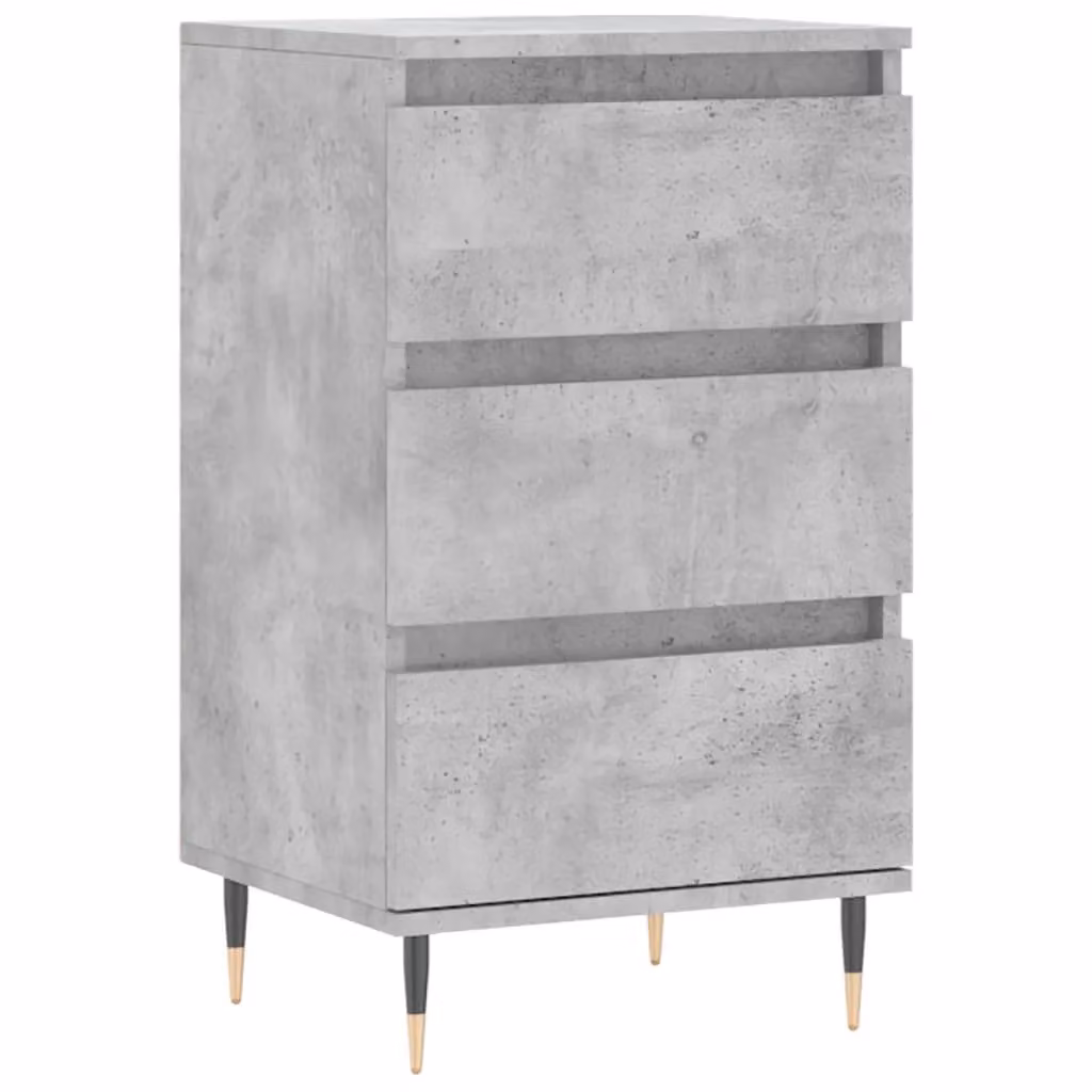 Berkfield Home Modern Sideboard in Concrete Grey, W/D/H: 40 x 35 x 70 cm – 2