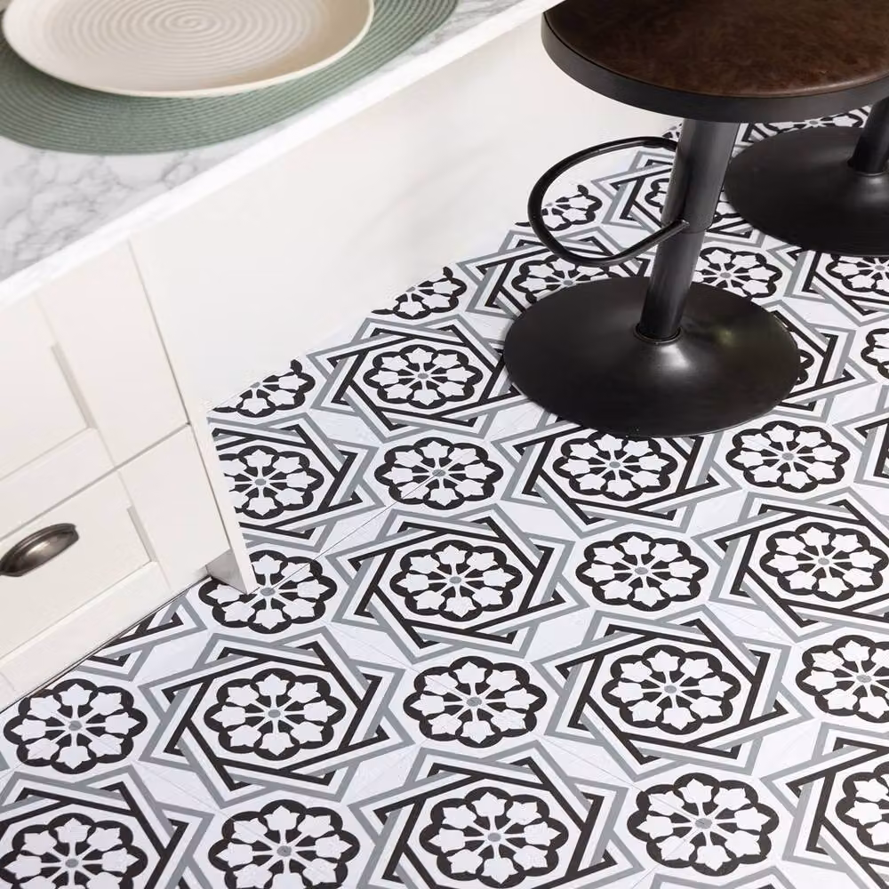 Floor Pops Dakotas Moroccan Style Self Adhesive Vinyl Floor Tiles, Multicolour, Pack of 10 (0.93sqm), W/D/H: 30.48 x 30.48 x 0 cm – 4