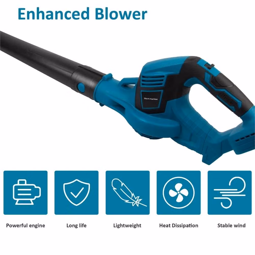 VOGREX Fixed Speed Blower for Makita 18V Snow Dust Air Vacuum, Blue – 3