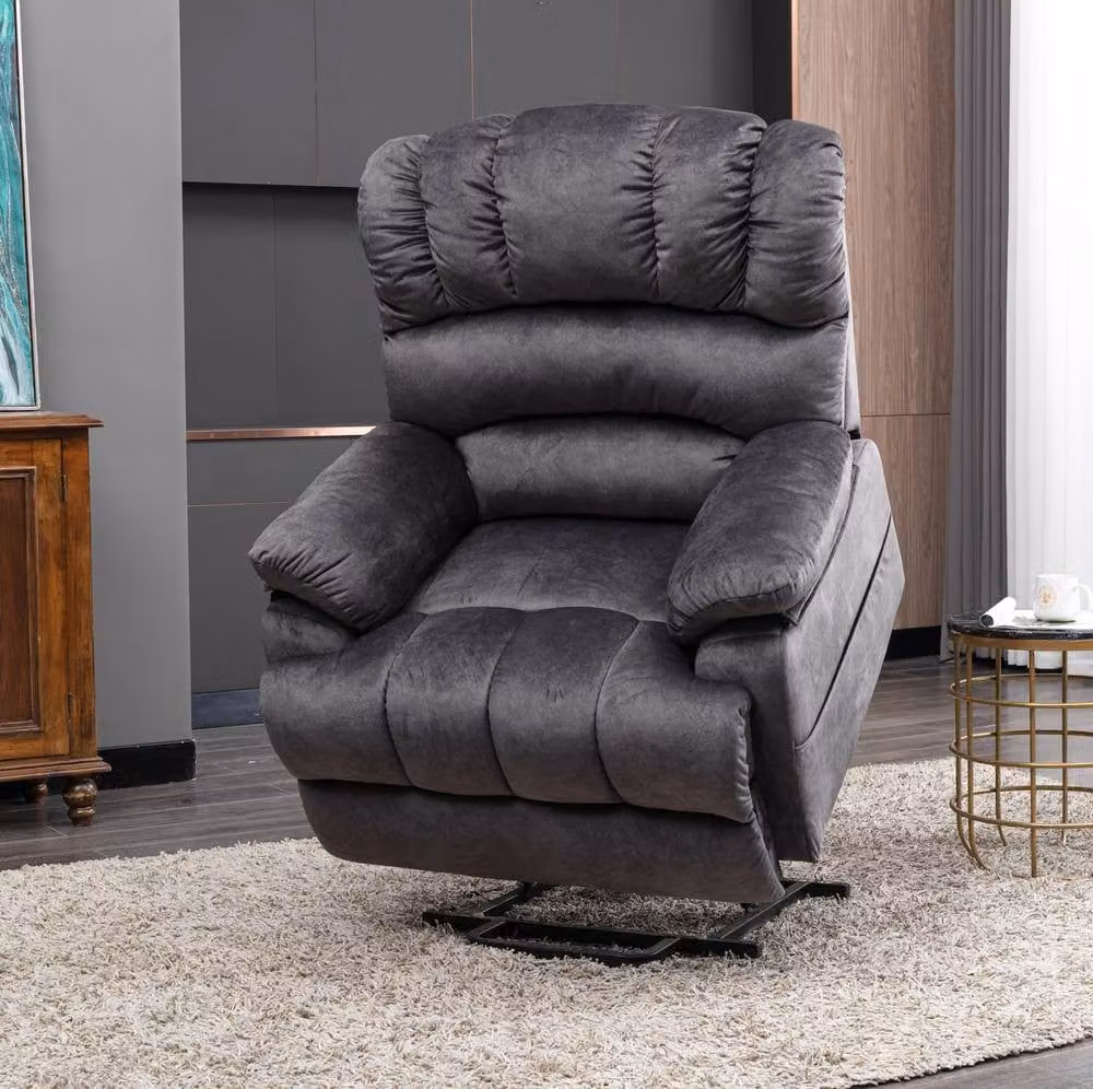 STILVORA Grey Fabric Recliner Chair with Massage, Heat, USB and Powered Lift Assist – 2
