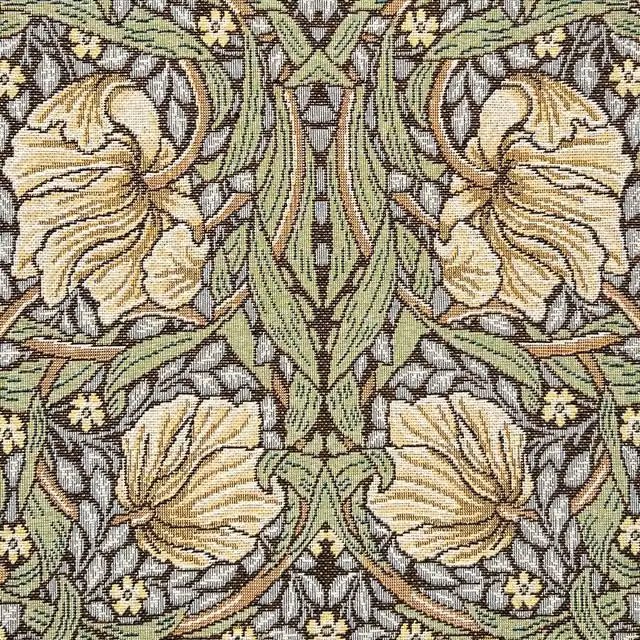 William Morris Pimpernel Floral Tapestry Fabric in Earth Tones