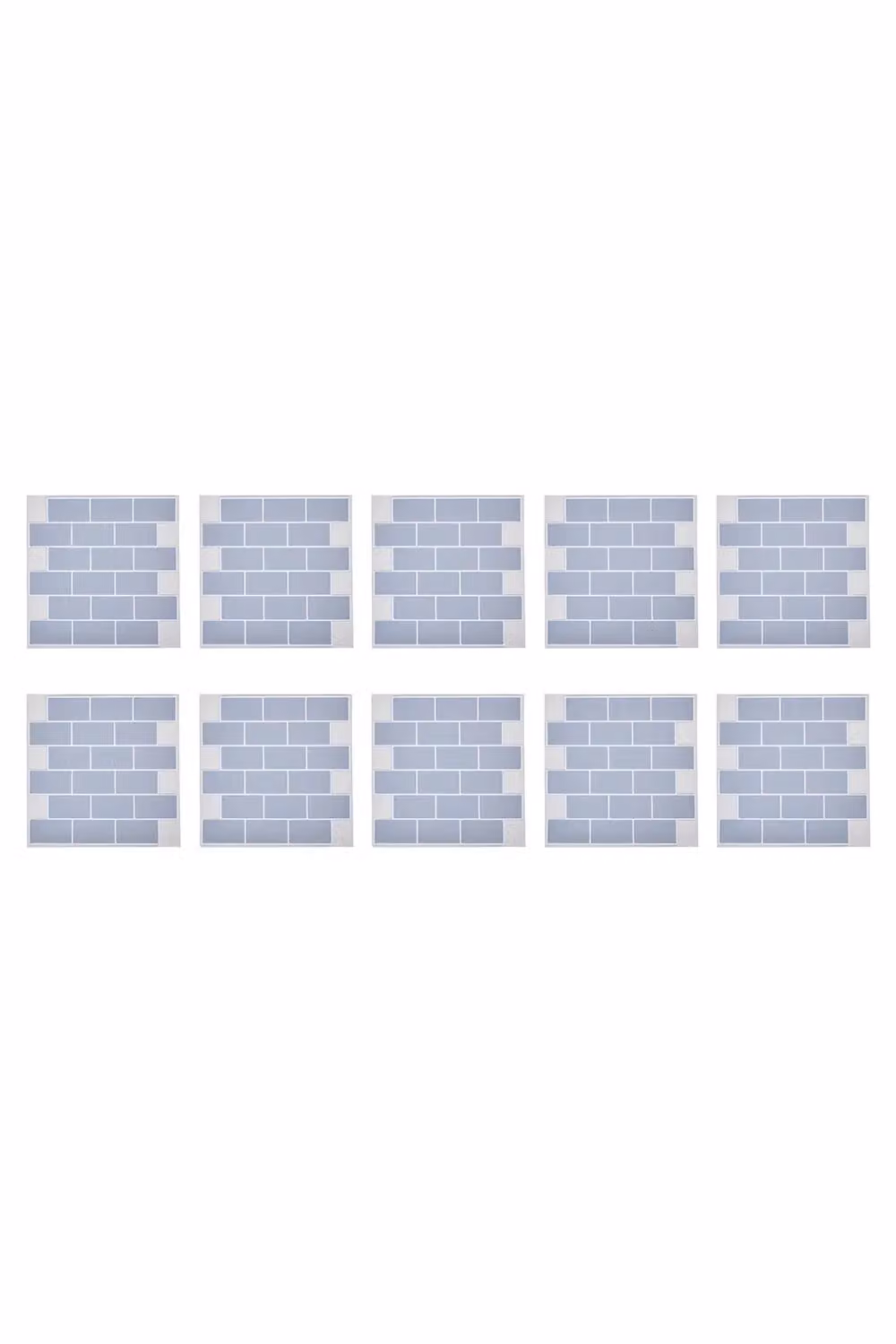 Living and Home 10 PCS Peel and Stick Tile Look Wall Stickers in Grey – 2