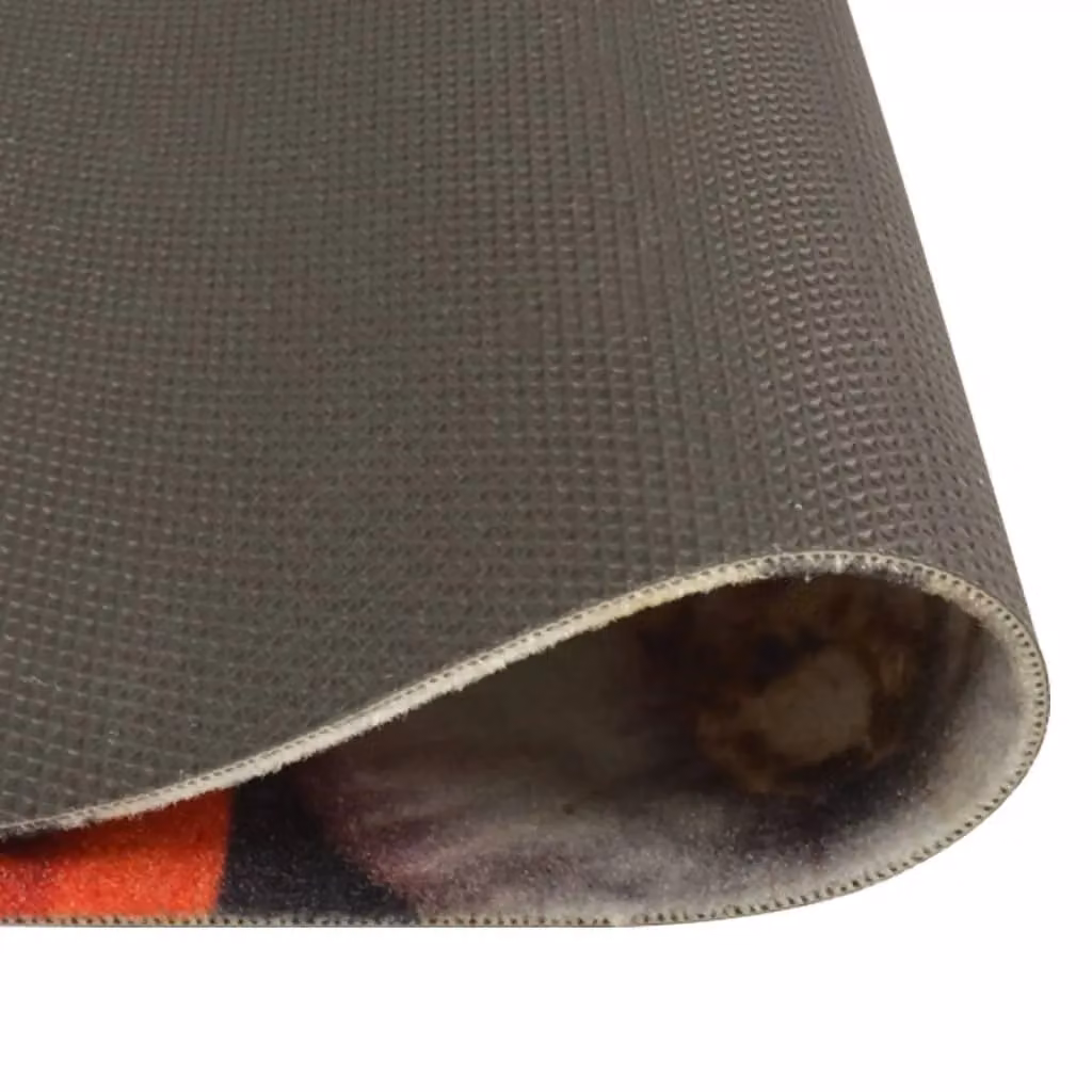 Berkfield Home Washable Velvet Kitchen Rug in Red and Multicolour, W: 60 cm, L: 180 cm – 2