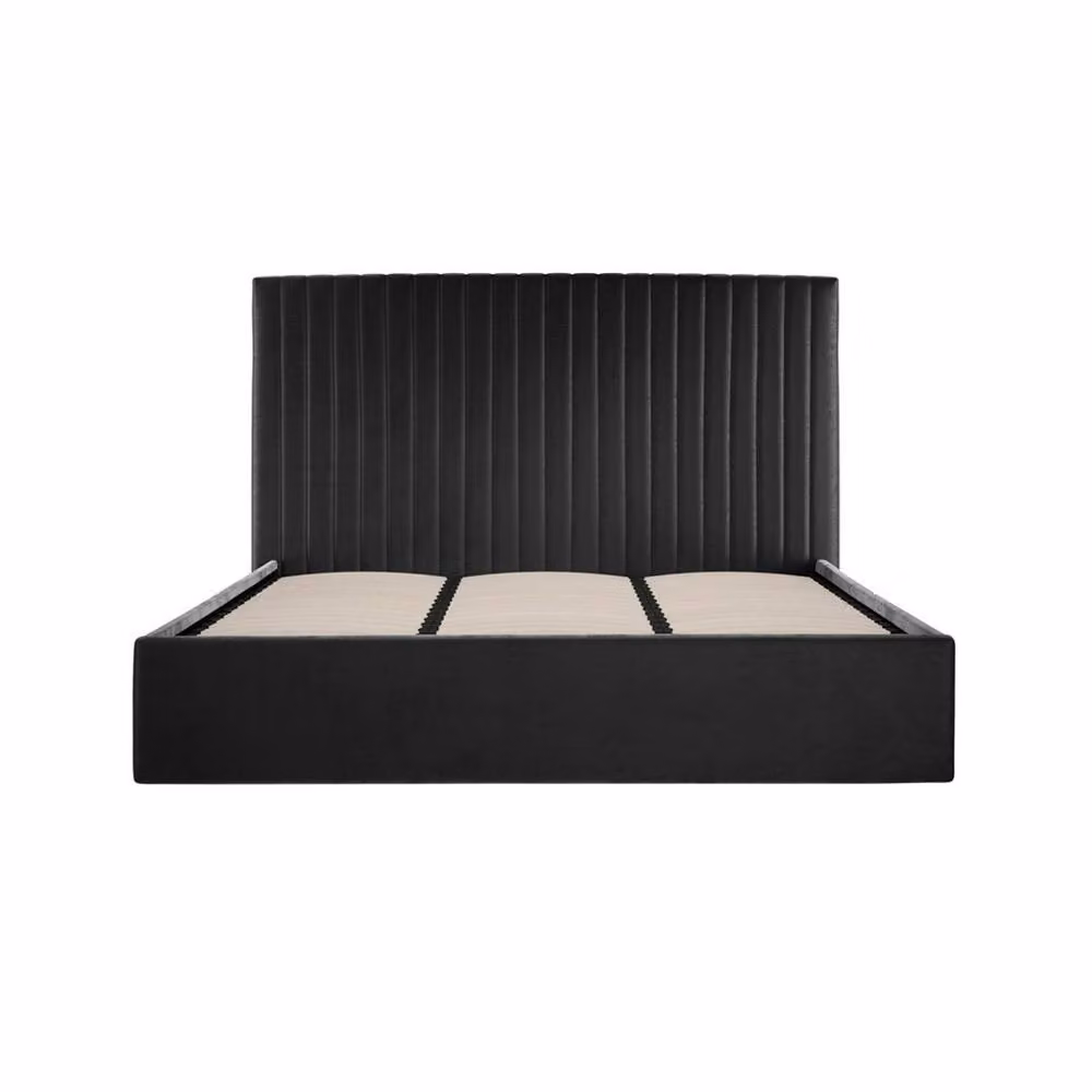 Lemon Pavilion Furniture Berlin Tall Ottoman Super King Size Bed Frame in Black Velvet – 2
