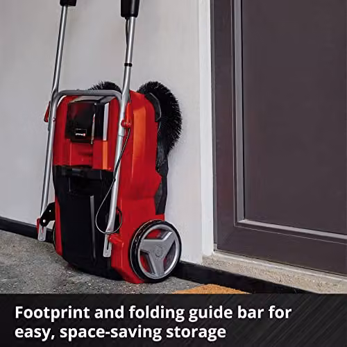 Einhell Power X-Change 18V Cordless Electric Push Sweeper in Red with Roller and Collection Bag – 5