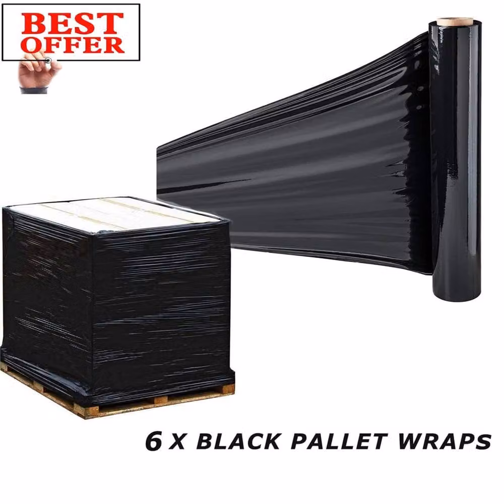 Nordara 6 Pack Black Pallet Wrap Shrink Film, Width: 40 cm, Length: 150 m – 4