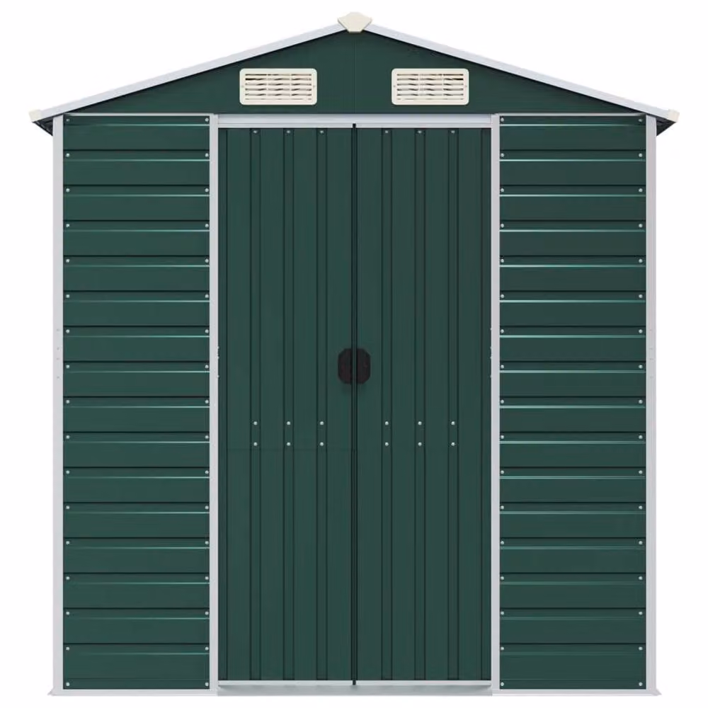 Berkfield Green Galvanised Steel Gable Garden Shed, W/D/H: 191 x 810 x 198 cm – 3