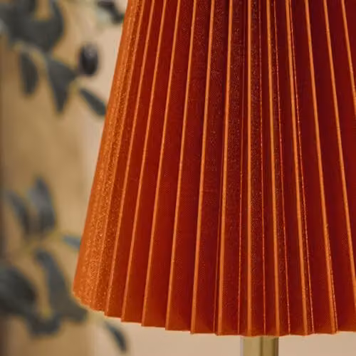 OHS Rechargeable USB Cordless LED Table Lamp in Burnt Orange and Rust with Gold/Brass Accents – 5
