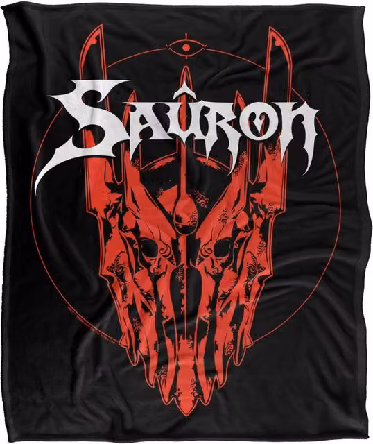 Warner Bros. The Lord of the Rings Sauron Helmet Band Super Soft Fleece Throw Blanket, Multicolour, W: 91.44 cm, D: 147 cm – 6