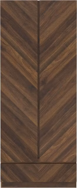GFW Catania 2 Door 1 Drawer Wardrobe in Brown Walnut