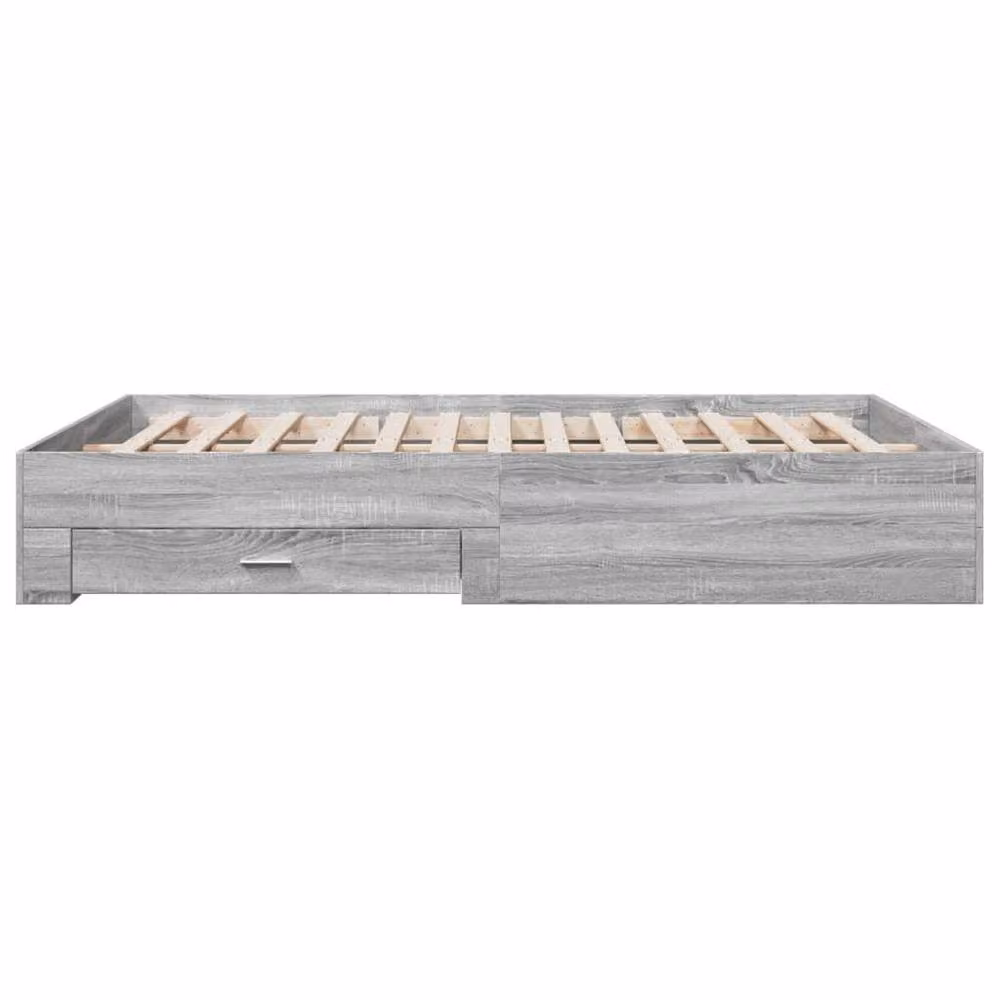 Berkfield Home Modern King Size Bed Frame with Drawers, Grey Sonoma, W/D/H: 150 x 203 x 32 cm – 3