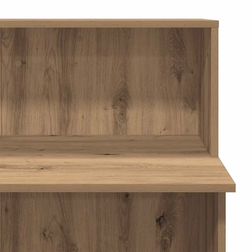 Berkfield Home Artisan Oak Reception Desk in Brown, W: 100 cm, D: 50 cm, H: 103.5 cm – 3